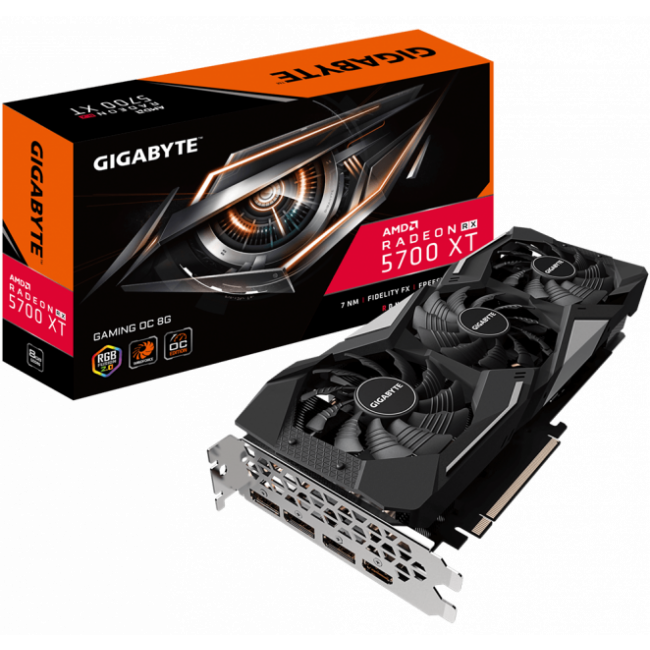 Видеокарта Gigabyte PCI-Ex Radeon RX 5700 XT Gaming OC 8G [GV-R57XTGAMING OC-8GD]
