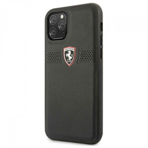 Чехол Ferrari Leather Hard Case Off Track Grained for iPhone 11 Pro - Black