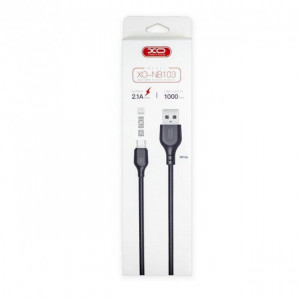 Кабель XO MicroUSB NB103 2.1A/1m - White