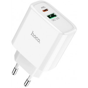 Сетевое ЗУ адаптер Hoco C57A Speed 1USB PD18W+QC3.0 - White