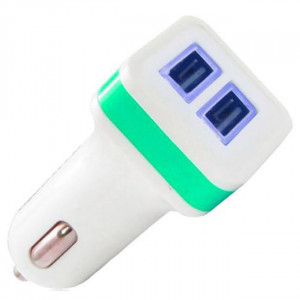 Автомобильное зарядное устройство Gelius Gold Edition 2.4A 2-USB (White/Green)