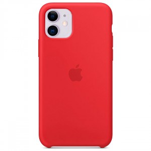 Чехол Apple iPhone 11 Silicone Сase - Red (Original copy)