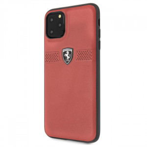 Чехол Ferrari Leather Hard Case Off Track Grained for iPhone 11 Pro Max - Red