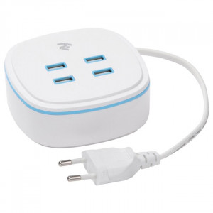 Сетевое ЗУ 2E 4 USB Output DC5V/4.2A [2E-WC4USBM1.27-W] White