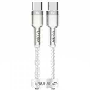 Кабель Baseus Cafule Series Metal Type-C to Type-C 100W (1m)  - White