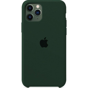 Чехол Apple iPhone 11 Pro Silicone Сase - Black Green (Original copy)