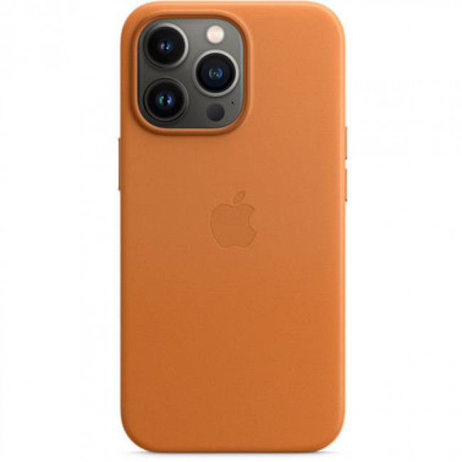 Чехол Apple iPhone 13 Pro Leather Case with MagSafe - Golden Brown (MM193) 