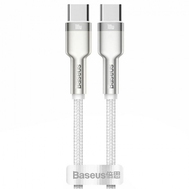 Кабель Baseus Cafule Series Metal Type-C to Type-C 100W (1m)  - White