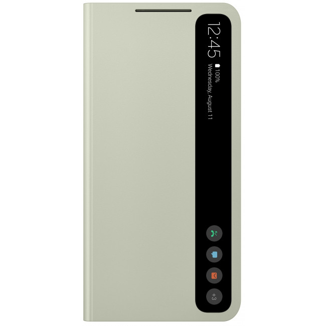 Чехол Samsung Clear View Cover для смартфона Galaxy S21 FE (G990) Olive Green [EF-ZG990CMEGRU]