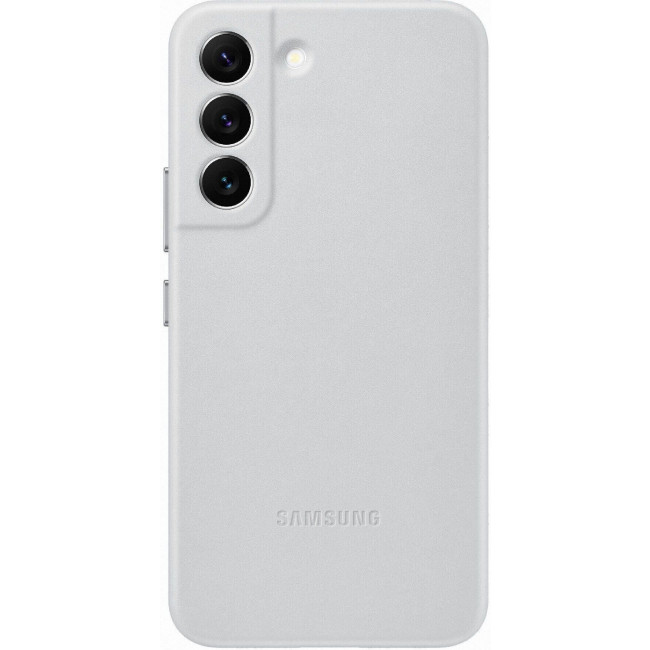 Чехол Samsung Leather Cover для смартфона Galaxy S22 (S901) Light Gray [EF-VS901LJEGRU]