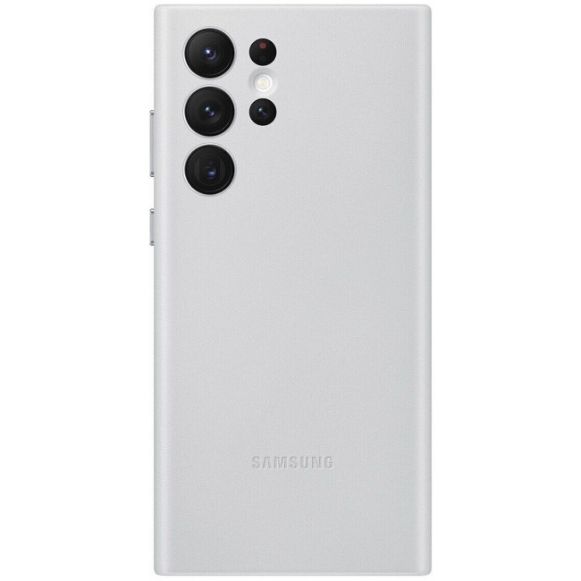 Чехол Samsung Leather Cover для смартфона Galaxy S22 Ultra (S908) Light Gray [EF-VS908LJEGRU]