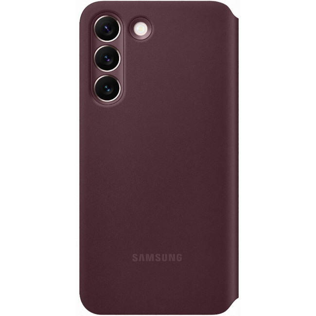 Чехол Samsung Smart Clear View Cover для смартфона Galaxy S22 (S901) Burgundy [EF-ZS901CEEGRU]