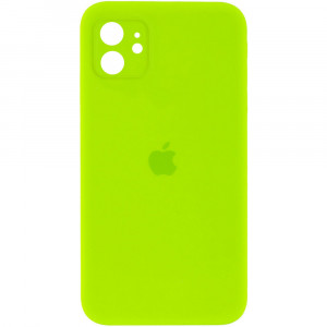 Чехол Apple iPhone 11 Silicone Сase Full Camera Protective (Copy AA) - Neon Green